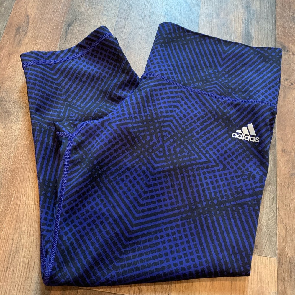 Adidas Patterned Climate Athletic Workout Capri P… - image 1